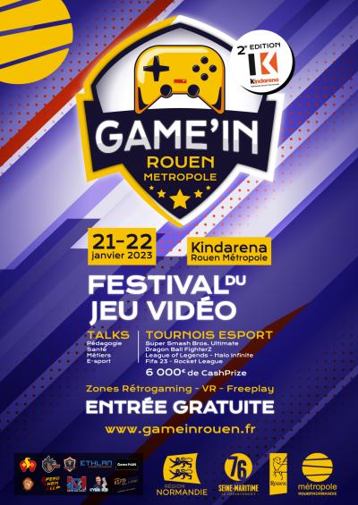 Affiche lan party Game In Rouen Métropole 2023